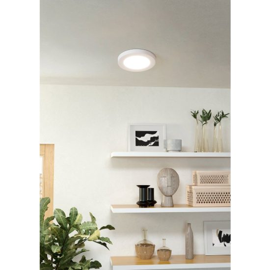 Eglo fueva flex faretto da incasso per cartongesso led 5,5w 3000k foro 6,8-10cm bianco