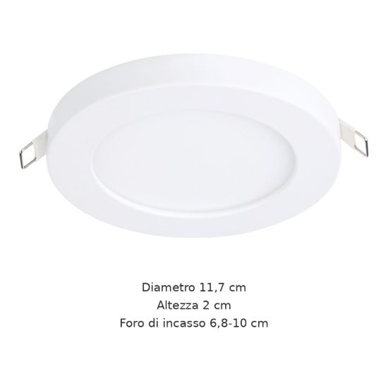 Eglo fueva flex faretto da incasso per cartongesso led 5,5w 3000k foro 6,8-10cm bianco