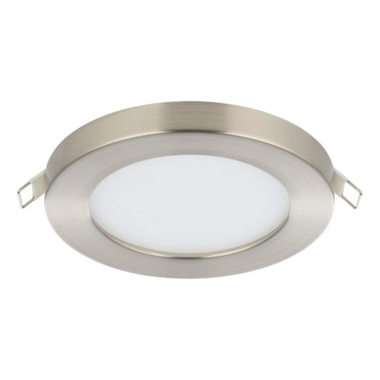 Eglo fueva flex faretto da incasso per cartongesso led 5,5w 3000k foro 6,8-10cm nichel opaco