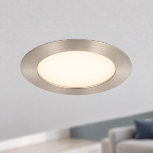 Eglo fueva flex faretto da incasso per cartongesso led 5,5w 4000k foro 6,8-10cm nichel opaco