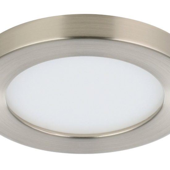 Eglo fueva flex faretto da incasso per cartongesso led 5,5w 4000k foro 6,8-10cm nichel opaco