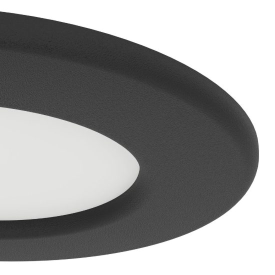 Eglo fueva 6 set 3 faretti da incasso per cartongesso led 3x3,7w cct 2700k 6500k foro 7,5cm nero