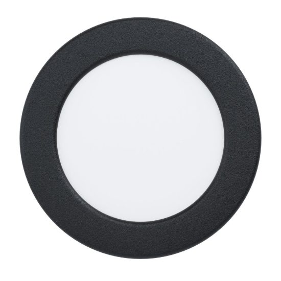 Eglo fueva 6 faretto da incasso per cartongesso led 6,3w cct 2700k 6500k foro 10,5cm rotondo nero