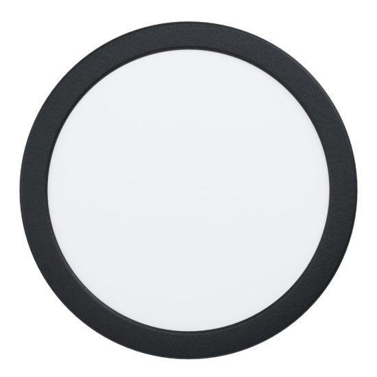 Eglo fueva 6 faretto da incasso per cartongesso led 18,5w cct 2700k 6500k foro 20,5cm rotondo nero