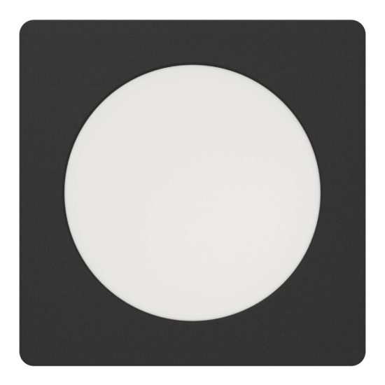 Eglo fueva 6 faretto da incasso per cartongesso led 6,3w cct 2700k 6500k foro 10,5cm quadrato nero