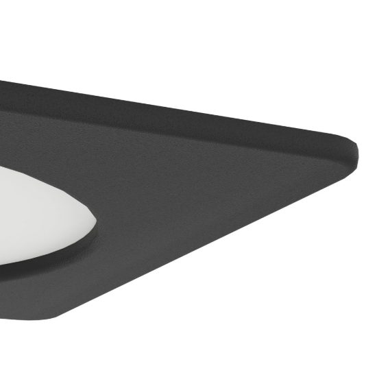 Eglo fueva 6 faretto da incasso per cartongesso led 6,3w cct 2700k 6500k foro 10,5cm quadrato nero