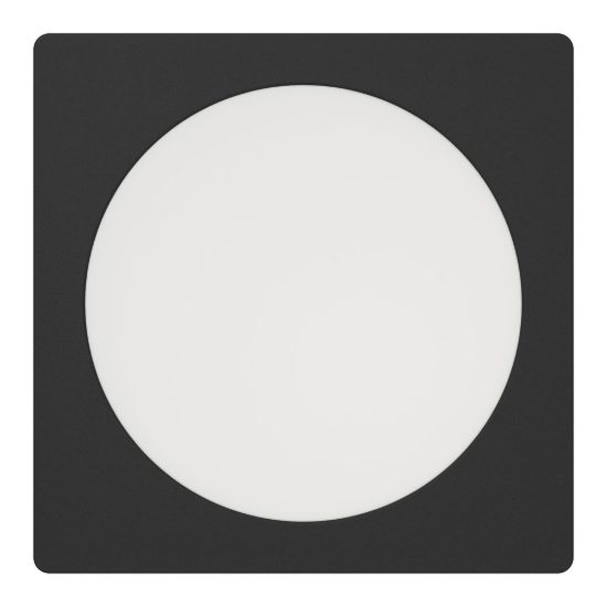 Eglo fueva 6 faretto da incasso per cartongesso led 10,5w cct 2700k 6500k foro 15,5cm quadrato nero
