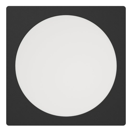 Eglo fueva 6 faretto da incasso per cartongesso led 18,5w cct 2700k 6500k foro 20,5cm quadrato nero