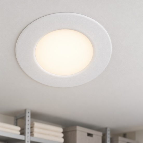 Eglo fueva 6 faretto da incasso per cartongesso led 3,7w cct 2700k 6500k foro 7,5cm bianco