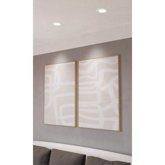 Eglo fueva 6 faretto da incasso per cartongesso led 6,3w cct 2700k 6500k foro 10,5cm rotondo bianco