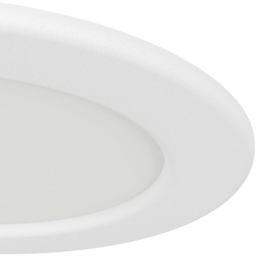 Eglo fueva 6 faretto da incasso per cartongesso led 6,3w cct 2700k 6500k foro 10,5cm rotondo bianco