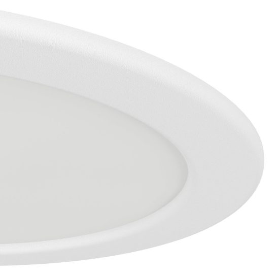 Eglo fueva 6 faretto da incasso per cartongesso led 10,5w cct 2700k 6500k foro 15,5cm rotondo bianco