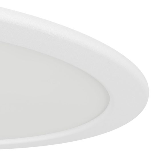 Eglo fueva 6 faretto da incasso per cartongesso led 18,5w cct 2700k 6500k foro 20,5cm rotondo bianco