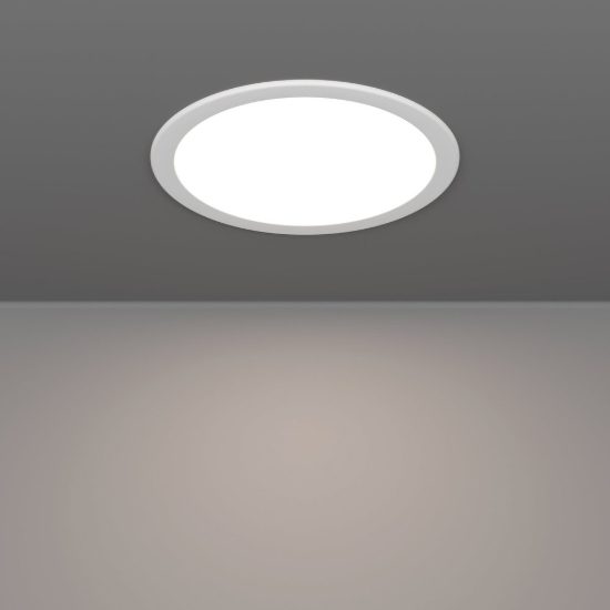 Eglo fueva 6 faretto da incasso per cartongesso led 18,5w cct 2700k 6500k foro 20,5cm rotondo bianco