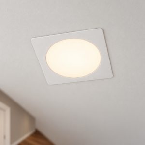 Eglo fueva 6 faretto da incasso per cartongesso led 6,3w cct 2700k 6500k foro 10,5cm quadrato bianco