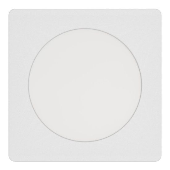 Eglo fueva 6 faretto da incasso per cartongesso led 6,3w cct 2700k 6500k foro 10,5cm quadrato bianco