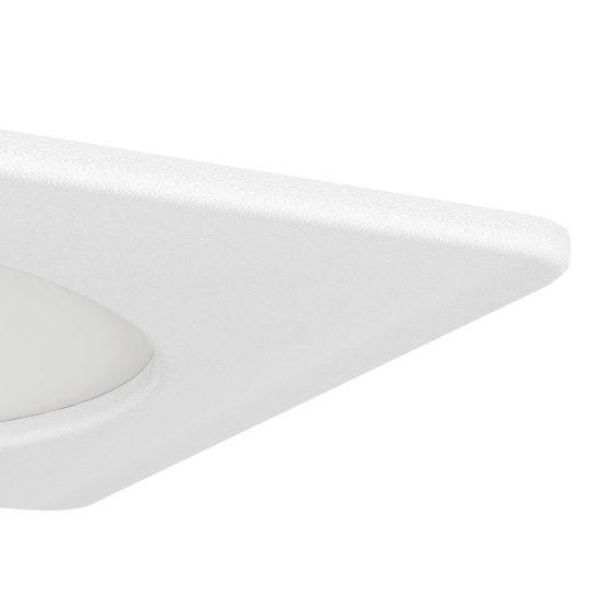 Eglo fueva 6 faretto da incasso per cartongesso led 6,3w cct 2700k 6500k foro 10,5cm quadrato bianco