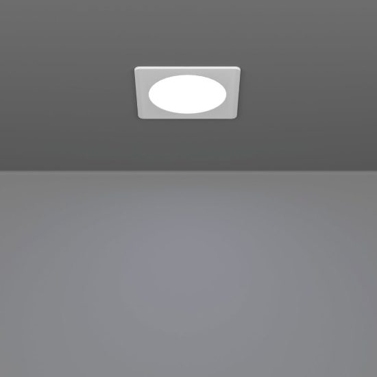 Eglo fueva 6 faretto da incasso per cartongesso led 6,3w cct 2700k 6500k foro 10,5cm quadrato bianco
