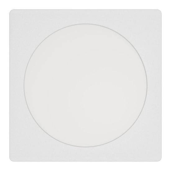 Eglo fueva 6 faretto da incasso per cartongesso led 10,5w cct 2700k 6500k foro 15,5cm quadrato bianco