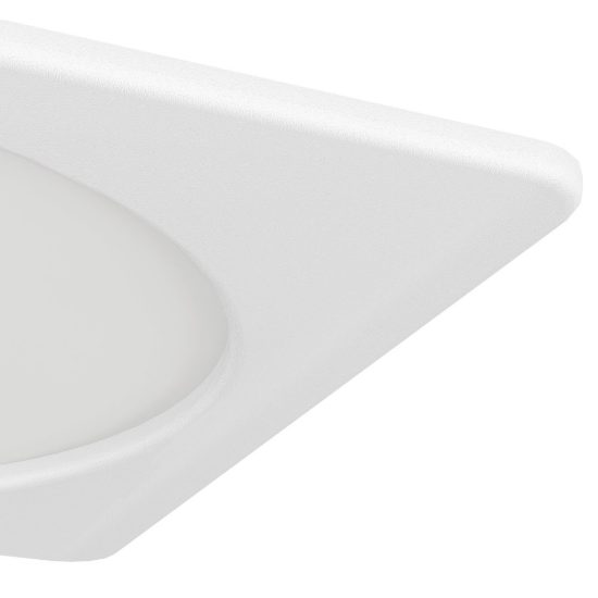 Eglo fueva 6 faretto da incasso per cartongesso led 10,5w cct 2700k 6500k foro 15,5cm quadrato bianco
