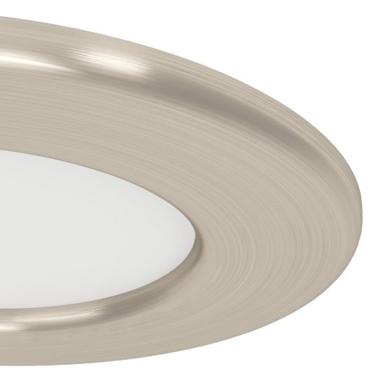 Eglo fueva 6 faretto da incasso per cartongesso led 3,7w cct 2700k 6500k foro 7,5cm nichel opaco