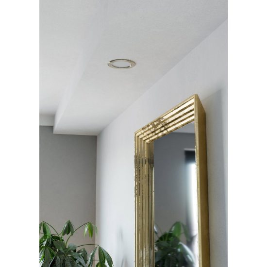Eglo fueva 6 faretto da incasso per cartongesso led 6,3w cct 2700k 6500k foro 10,5cm rotondo nichel opaco
