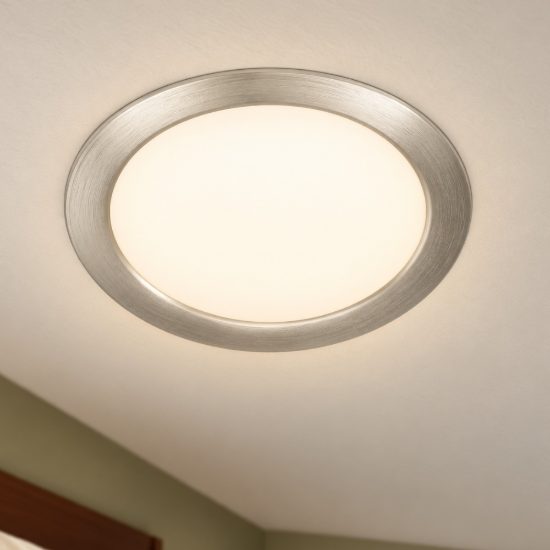 Eglo fueva 6 faretto da incasso per cartongesso led 10,5w cct 2700k 6500k foro 15,5cm rotondo nichel opaco