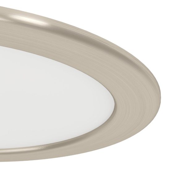 Eglo fueva 6 faretto da incasso per cartongesso led 10,5w cct 2700k 6500k foro 15,5cm rotondo nichel opaco