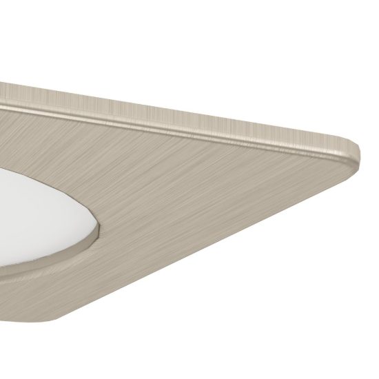 Eglo fueva 6 faretto da incasso per cartongesso led 6,3w cct 2700k 6500k foro 10,5cm quadrato nichel opaco