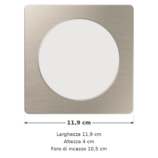 Eglo fueva 6 faretto da incasso per cartongesso led 6,3w cct 2700k 6500k foro 10,5cm quadrato nichel opaco