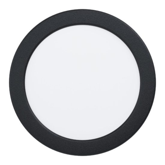Eglo fueva 6 faretto da incasso per cartongesso led 10,5w cct 2700k 6500k ip44 foro 15,5cm rotondo nero