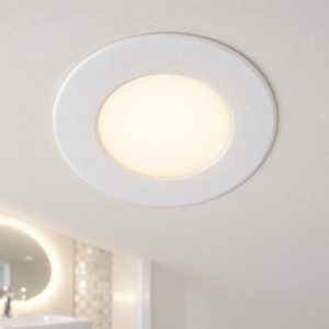 Eglo fueva 6 faretto da incasso per cartongesso led 3,7w cct 2700k 6500k ip44 foro 7,5cm bianco