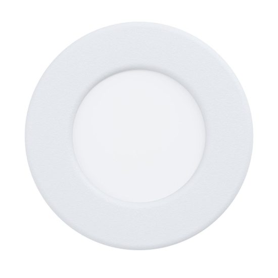 Eglo fueva 6 faretto da incasso per cartongesso led 3,7w cct 2700k 6500k ip44 foro 7,5cm bianco