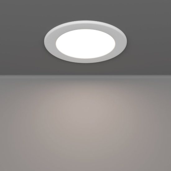 Eglo fueva 6 faretto da incasso per cartongesso led 6,3w cct 2700k 6500k ip44 foro 10,5cm rotondo bianco