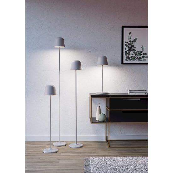 Eglo mannera l lampada da terra per esterno led 4,3w cct 2400k 4000k 140cm ip54 ricaricabile moderna grigia
