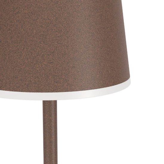 Eglo mannera l lampada da terra per esterno led 4,3w cct 2400k 4000k 140cm ip54 ricaricabile moderna ruggine