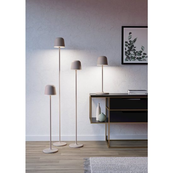 Eglo mannera l lampada da terra per esterno led 4,3w cct 2400k 4000k 140cm ip54 ricaricabile moderna sabbia