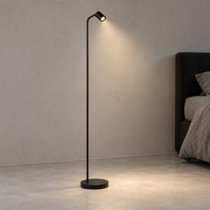 Eglo rigomagno piantana gu10 151cm per soggiorno moderna nera