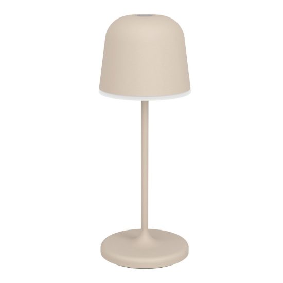 Eglo mannera s lampada da tavolo per esterno led 1,8w cct 2500k 4000k 20cm ip54 ricaricabile moderna sabbia