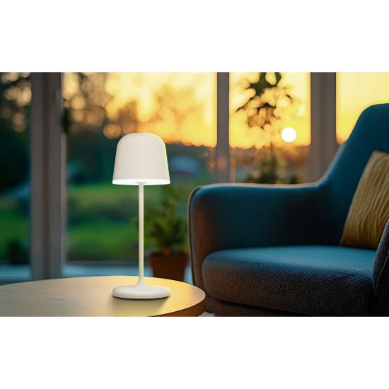 Eglo mannera s lampada da tavolo per esterno led 1,8w cct 2500k 4000k 20cm ip54 ricaricabile moderna sabbia