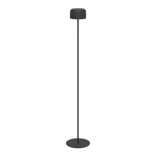 Eglo roccanova l lampada da terra per esterno led 2,8w 3000k 120cm ip44 ricaricabile con pannello solare moderna nera