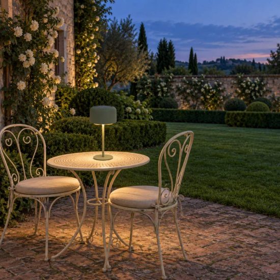Eglo roccanova lampada da tavolo per esterno led 2,8w 3000k 30cm ip44 ricaricabile con pannello solare moderna verde salvia