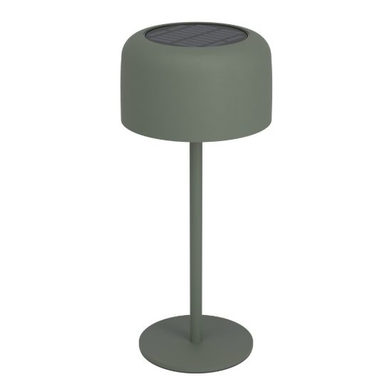 Eglo roccanova lampada da tavolo per esterno led 2,8w 3000k 30cm ip44 ricaricabile con pannello solare moderna verde salvia