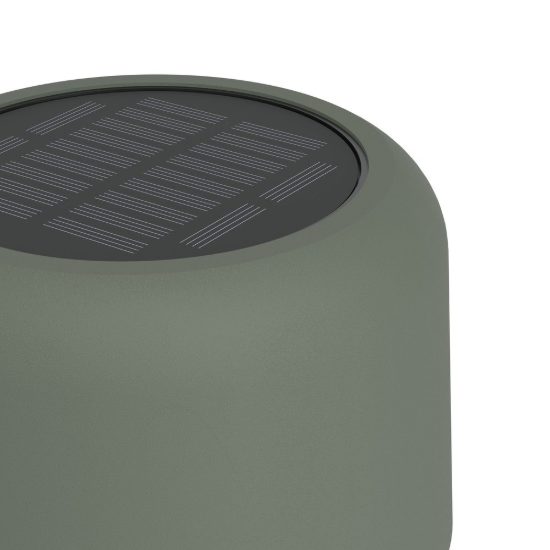 Eglo roccanova l lampada da terra per esterno led 2,8w 3000k 120cm ip44 ricaricabile con pannello solare moderna verde salvia