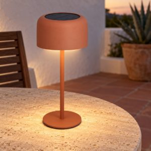 Eglo roccanova lampada da tavolo per esterno led 2,8w 3000k 30cm ip44 ricaricabile con pannello solare moderna terracotta