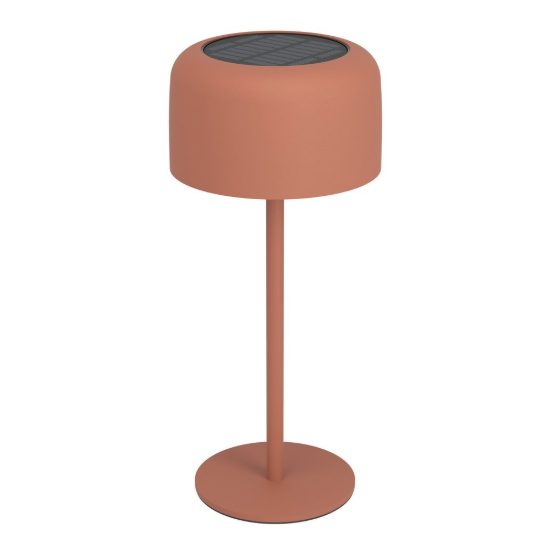 Eglo roccanova lampada da tavolo per esterno led 2,8w 3000k 30cm ip44 ricaricabile con pannello solare moderna terracotta