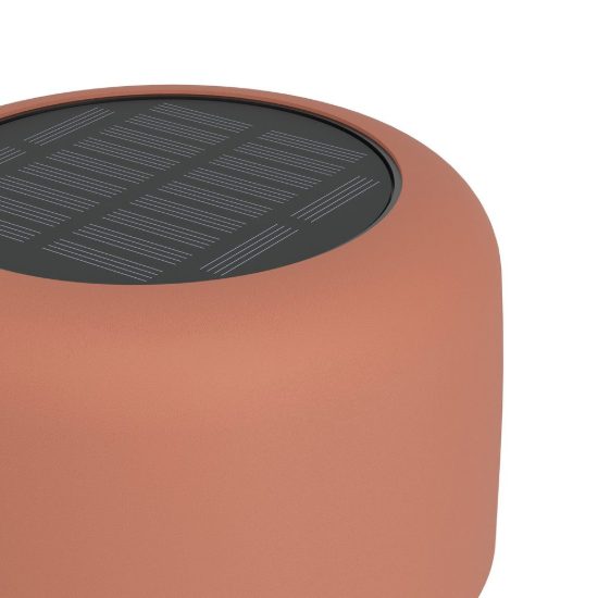 Eglo roccanova lampada da tavolo per esterno led 2,8w 3000k 30cm ip44 ricaricabile con pannello solare moderna terracotta