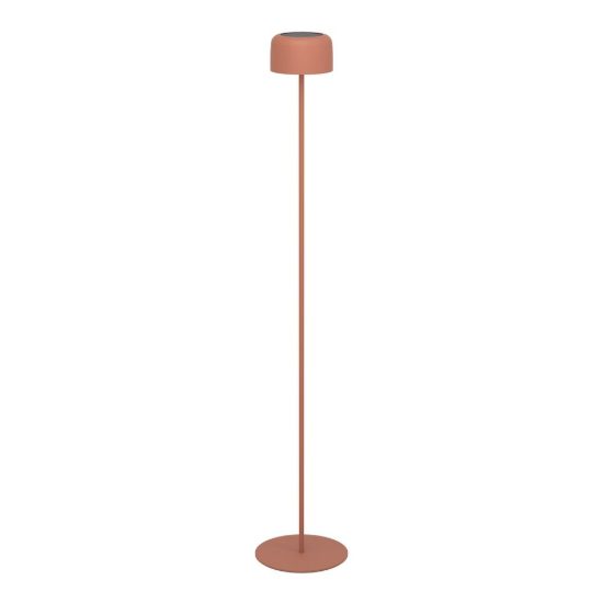 Eglo roccanova l lampada da terra per esterno led 2,8w 3000k 120cm ip44 ricaricabile con pannello solare moderna terracotta
