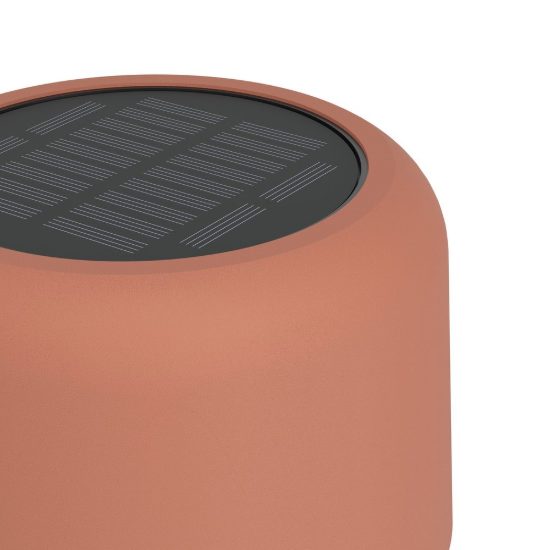 Eglo roccanova l lampada da terra per esterno led 2,8w 3000k 120cm ip44 ricaricabile con pannello solare moderna terracotta
