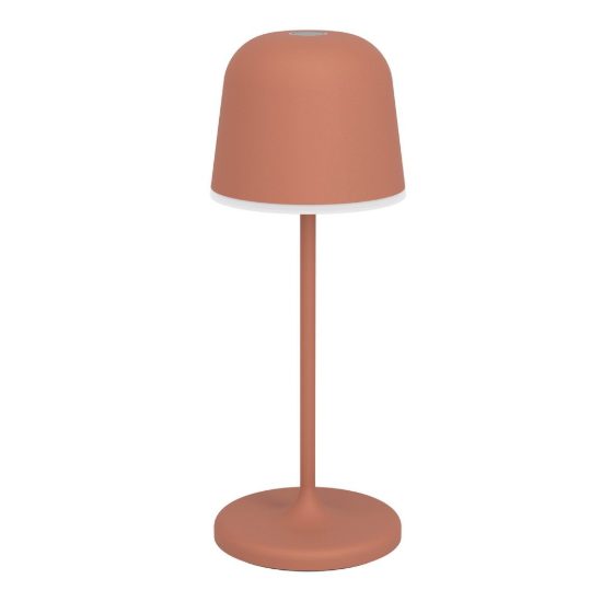Eglo mannera s lampada da tavolo per esterno led 1,8w cct 2500k 4000k 20cm ip54 ricaricabile moderna terracotta
